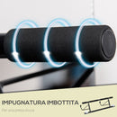 Barra Trazioni a Pressione su Porta Pieghevole 100x34x26 cm Max 100Kg Nero-5