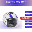 Casco Jet per Scooter Visiera Lunga e Parasole Taglia M Bianco-4