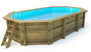 Piscina Ottagonale Fuori Terra 657x407x120 cm in Legno-1