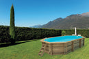 Piscina Ottagonale Fuori Terra 657x407x120 cm in Legno-2