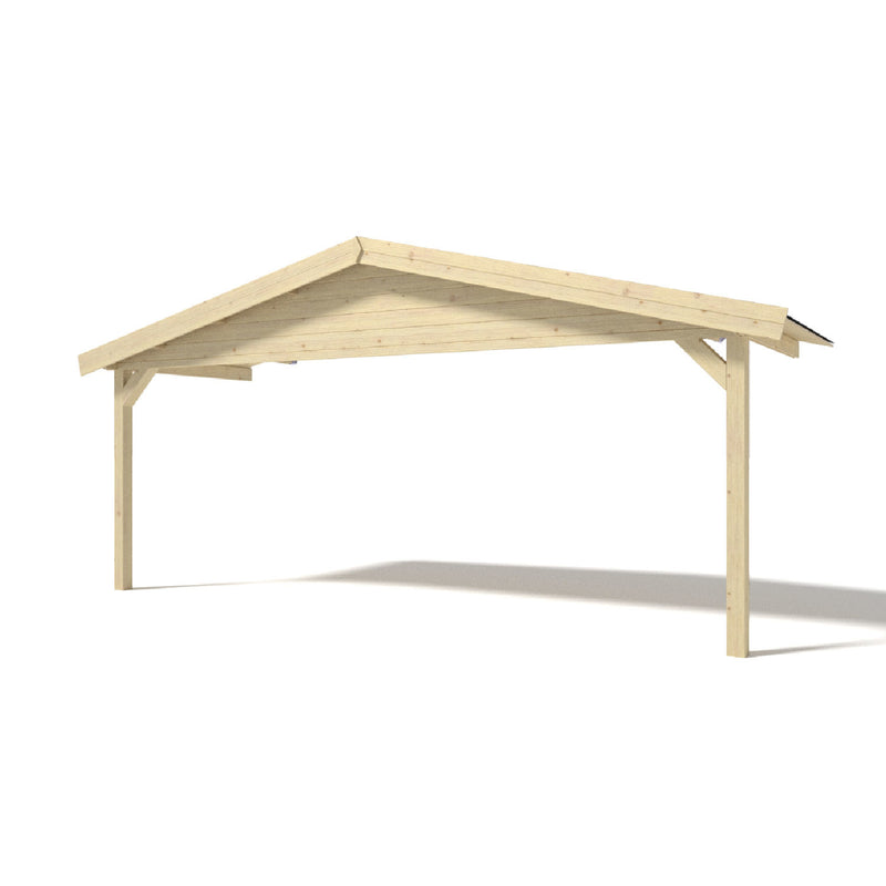 Verdanda Frontale per Casetta da Giardino 480x200 cm in Legno-1