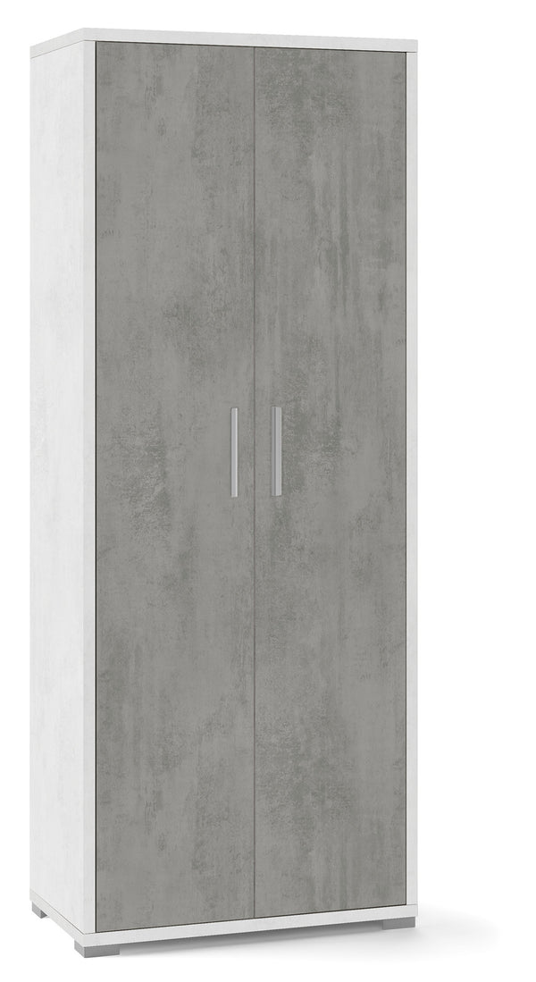 online Mobile 2 Ante 71x182x41 cm Ossido Bianco/Cemento