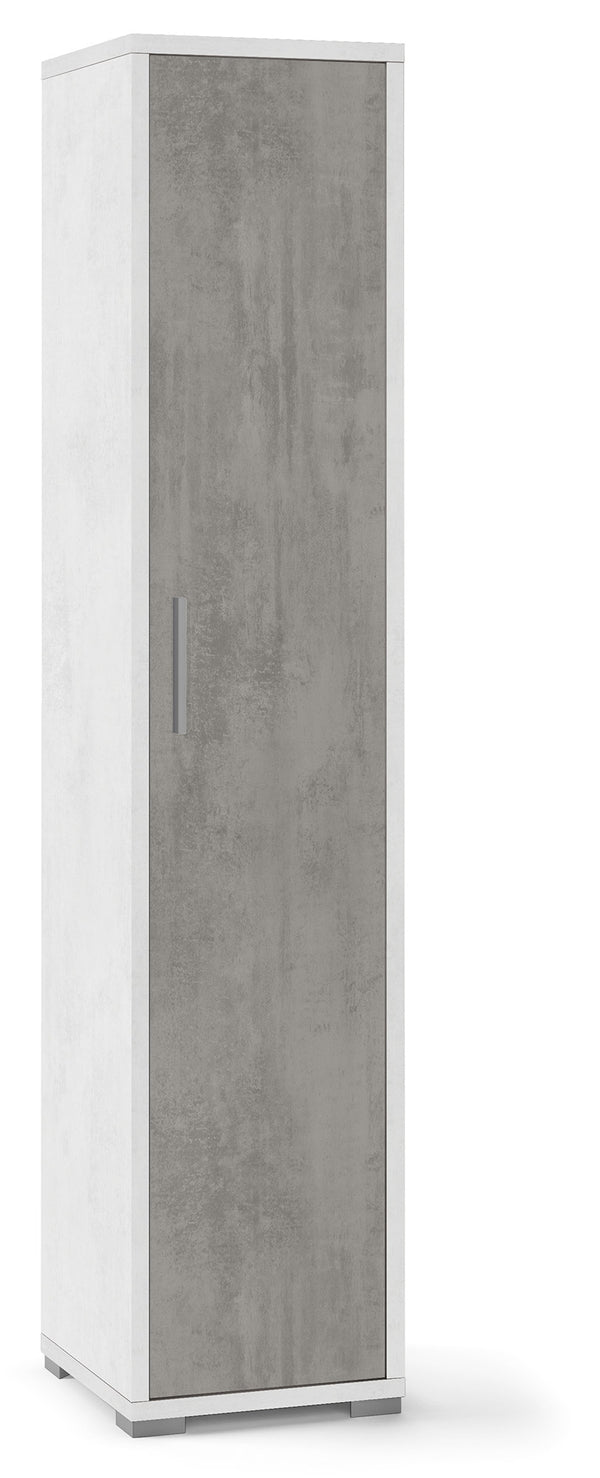 online Armadio 1 Anta 39x182x41 cm Ossido Bianco/Cemento