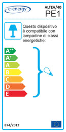 Plafoniera 2xE27 Montatura Bianca Vetro Lastra Bianco E-Energy Altea-2