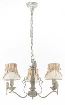 Lampadario Elegant in Metallo Bird Bianco Antique