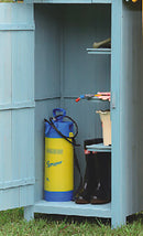 Casetta Box da Giardino 77x55xH179 cm in Legno di Abete 10mm Azzurro Armoire-7