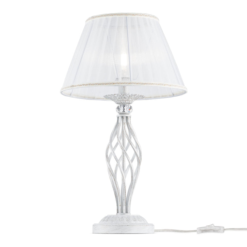 Lampada da tavolo Elegant in Metallo Grace Bianco con Oro-1