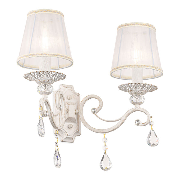 sconto Lampada da parete Elegant in Metallo Grace Bianco con Oro