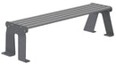 Panchina 3 Posti da Esterno 172x52x44,5 cm in Acciaio Zincato Senza Schienale Antracite-1