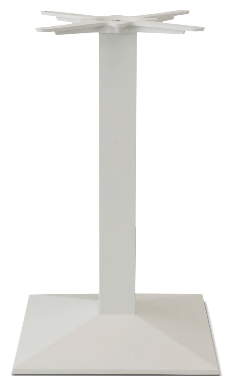 Base per Tavolo da Giardino 43x43 cm in Ghisa Piramide Bianco-1
