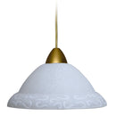 Sospensione D30 1xE27 Montatura Oro Vetro Screpolato Bianco E-Energy Asia-1