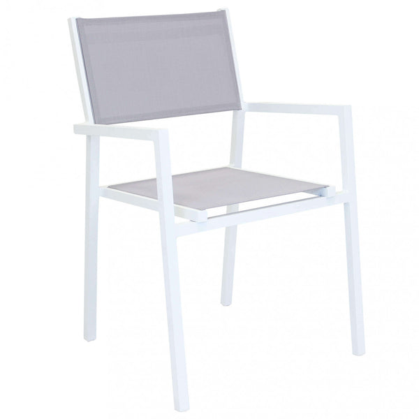 sconto Poltrona Avana Impilabile 55x57x85 h cm in Textilene Bianco