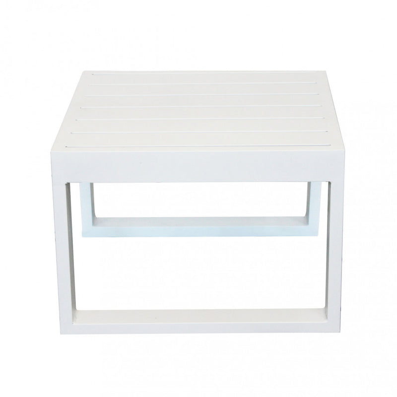 Tavolino Cuba 45x45x32 h cm in Alluminio Bianco-2
