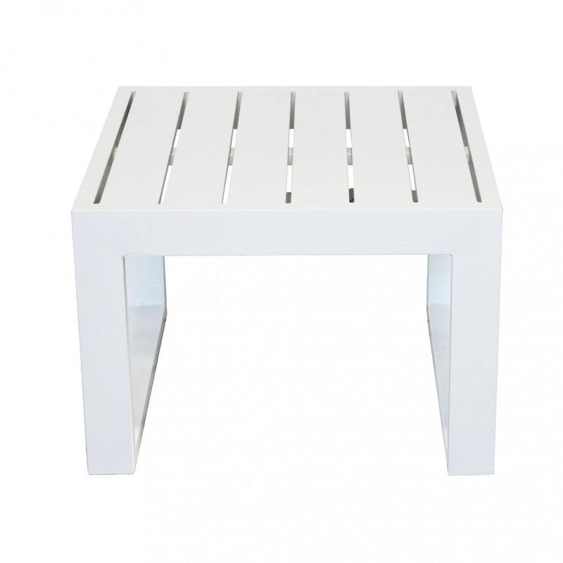 Tavolino Cuba 45x45x32 h cm in Alluminio Bianco-3
