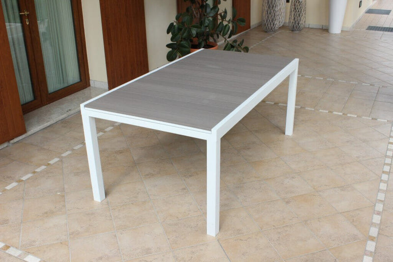 Tavolo da pranzo allungabile 180/240x100 cm in alluminio marrone