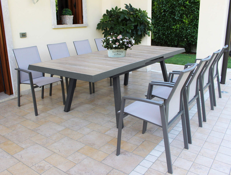 SET 6 SEDIE ITACA IN SIMILPELLE GRIGIO - Arredo Casa