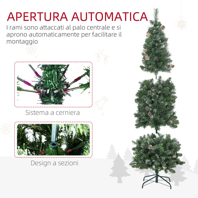 Albero di Natale Artificiale H180 cm 450 Rami con Pigne Decorative e Base  in Metallo Verde – acquista su Giordano Shop