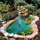 Cascata Artificiale Roccia da Giardino 265x145 cm in Vetroresina con Pompa-1