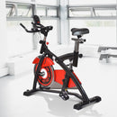 Spin Bike Indoor Allenamento Aerobico con Display a LED Nero e Rosso -1