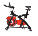 Spin Bike Indoor Allenamento Aerobico con Display a LED Nero e Rosso -6