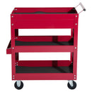 Carrello Porta Attrezzi da Officina con Rotelle in Lamiera Rosso 68x46x82 cm -8