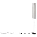 Lampada da Terra in Tessuto e Acciaio Inox 120 cm Bianco -3