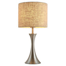 Lampada da Comodino Abat Jour con Paralume in Tessuto E27 Ø25x51 cm  Beige-1