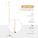 Lampada a LED da Terra a Stelo 144 cm 12W Bianco Caldo Argento-5