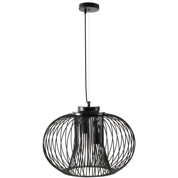 online Lampadario Moderno Ø50x150 cm E27 in Metallo Nero