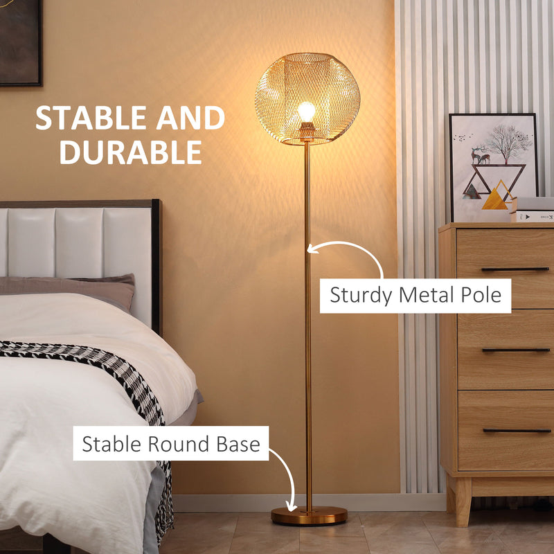 Lampada da Terra Ø35x150 cm E27 Paralume Sferico Oro – acquista su Giordano  Shop