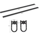 Binario per Porte Scorrevoli con Kit di Accessori in Acciaio Nero 100 cm sm 110mm -3