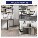 Set 4 Gambe Tavolo Ø6 x 72L cm in Acciaio Nero-7