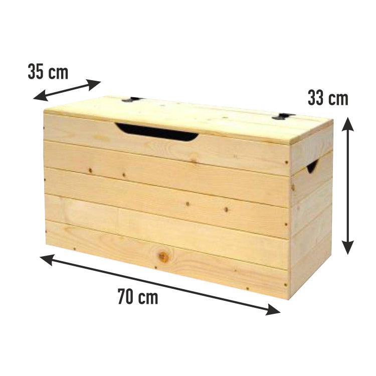 Baule legno 73x35xh33, cassapanca multiuso