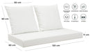 Cuscini per Pallet 120x80 cm Seduta e Schienale in Similpelle Mariotti Belem Bianco-3