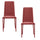 Set 2 sedie Imbottite 45x52x91 cm In Tessuto Savoy  Betty Plus Rosso