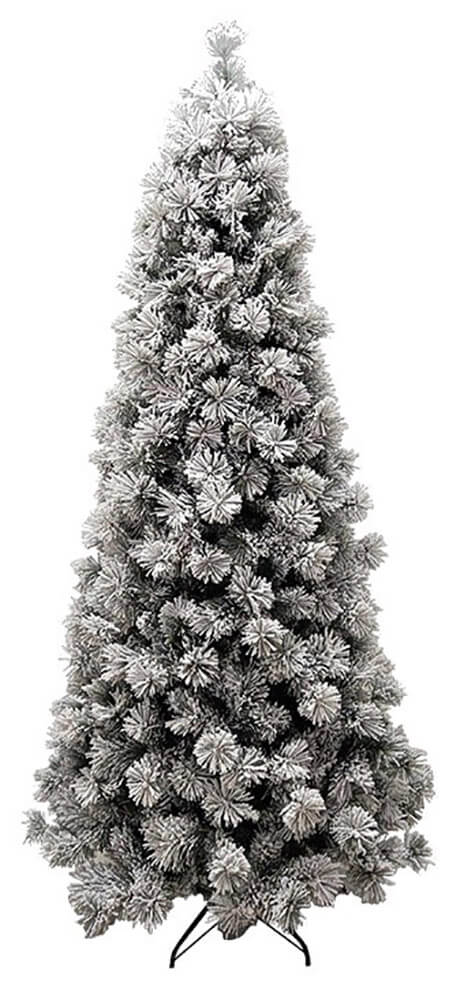 prezzo Albero di Natale Artificiale Innevato  Bianco Slim Varie Misure