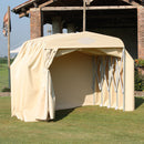 Box Tunnel Base 412x250xh215 cm Copertura in PVC per Auto Maddi Beige-3