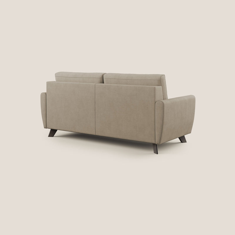 Divano Letto 3 Posti 208x97x96 cm Callisto in Tessuto Beige-6