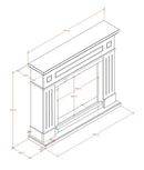 Camino Elettrico da Pavimento 110x95x25 cm Effetto Fiamma 1500W Sined Pienza Turchese-5