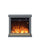 Camino Elettrico da Pavimento 75x67,8x24,5 cm Effetto Fiamma 1500W Sined Sorano Grigio Scuro