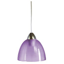 Sospensione D20 1xE27 Montatura Cromo-Trasparente Vetro Gel Viola E-Energy Carla-1