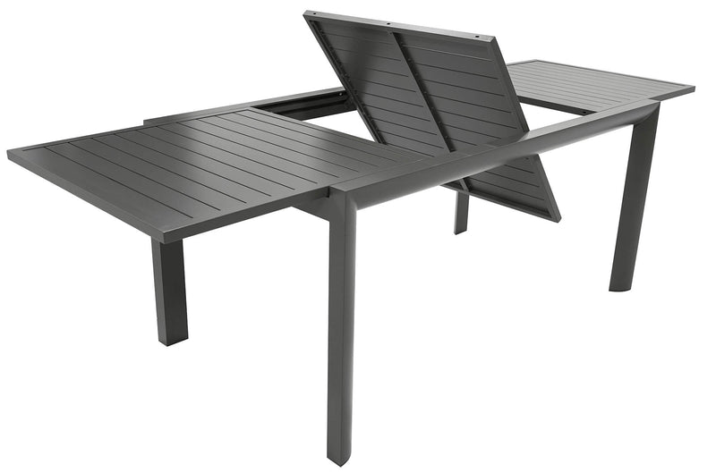 Set Tavolo e 6 Sedie da Giardino in Alluminio e Textilene Antracite-10