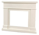 Cornice da Pavimento per Inserto Camino Elettrico 95x102x21,5 cm in MDF Sined Lipari Bianco-1