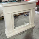 Cornice da Pavimento per Inserto Camino Elettrico 95x102x21,5 cm in MDF Sined Lipari Bianco-4