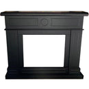 Cornice da Pavimento per Inserto Camino Elettrico 95x102x21,5 cm in MDF Sined Lipari Nero-1