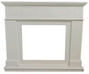 Cornice da Pavimento per Inserto Camino Elettrico 110x94,9x24,9 cm in MDF Sined Pienza Bianco-1