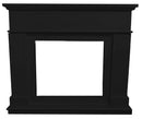 Cornice da Pavimento per Inserto Camino Elettrico 110x94,9x24,9 cm in MDF Sined Pienza Nero-1