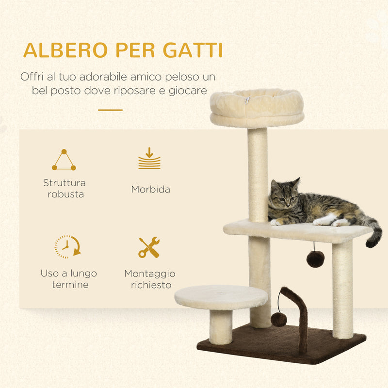 Tiragraffi Albero Palo Gioco Per Gatti Con Corda In Sisal Naturale