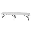 Panca Pieghevole Catering 182x30x43 h cm in Acciaio Grigio-1