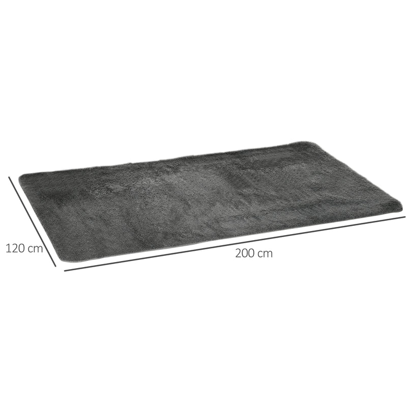 Tappeto Moderno 200x120 cm in Poliestere Grigio – acquista su Giordano Shop